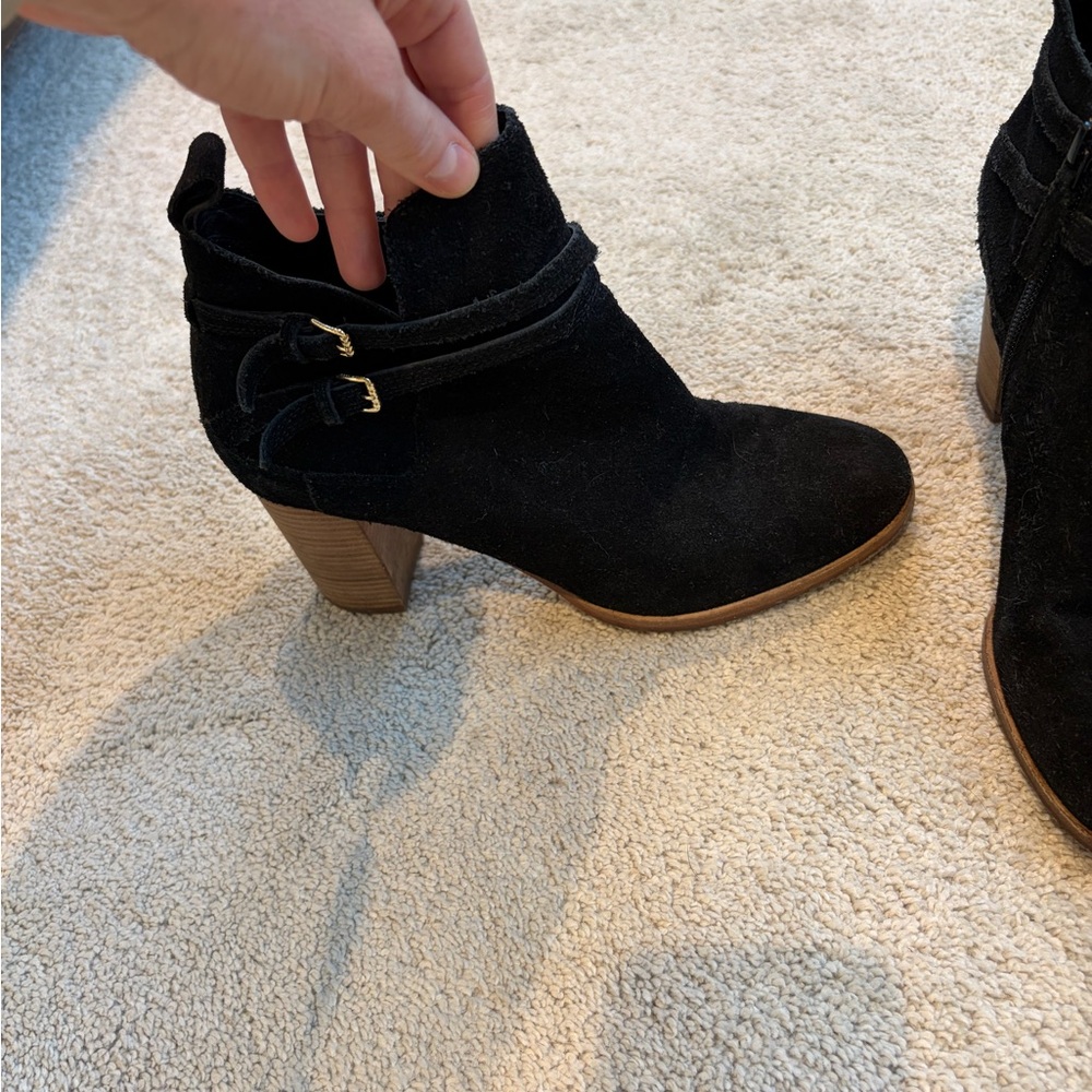 Cole Haan Black Suede Ankle Booties